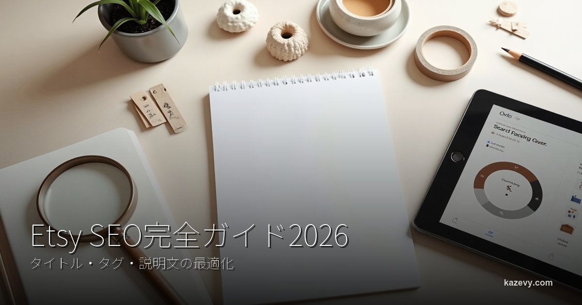 Etsy SEO完全ガイド2026 - タイトル・タグ・説明文の最適化